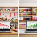 UK vape shop owner reviewing inventory and wholesale data to improve vape profit margin UK